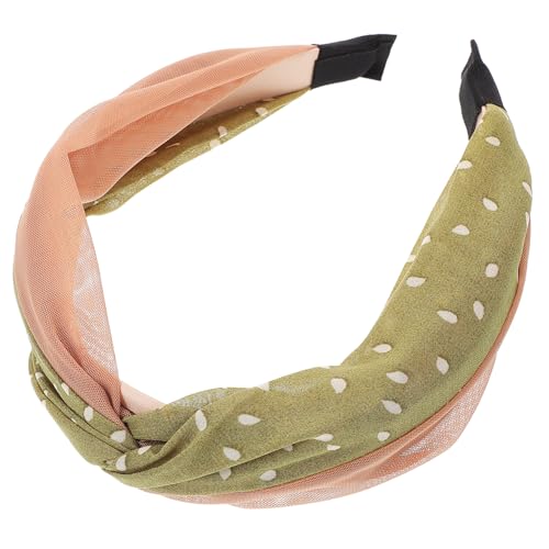 LRXIYODE Breites Rutschfestes Haarband Damen mit Gepunktetem Stoff Elastisch Bequem und Leicht für Alltag Partys Cosplay und Festliche Anlässe Modisches Accessoire für Frauen und Mädchen von LRXIYODE