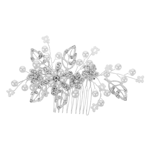 LRXIYODE Bridal Hair Comb mit Funkelnden Strasssteinen Silberfarbener Haarkamm für Damen Starker für Hochsteckfrisuren Vielseitiges Brautschmuck Accessoire für Hochzeit und Festliche von LRXIYODE