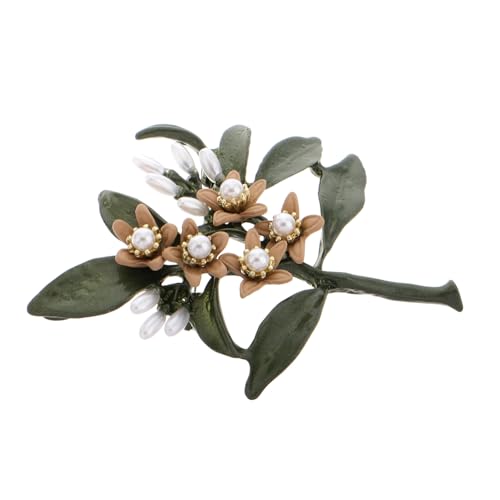 LRXIYODE Brosche mit Künstlicher Blume und Perle Modisches Accessoire für Damen und Herren Vielseitig für Pullover Anzüge Hochwertige Schmuckbrosche zur Stilaufwertung von LRXIYODE