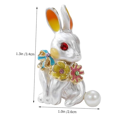 LRXIYODE Broschen Pin für Damen Rabbit Brooches Cartoon Hase Metalllegierung Frühling Schmuck Accessoire Modisch für Kleidung Jacken Taschen Geschenkidee von LRXIYODE