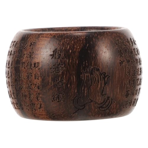LRXIYODE Buddhistischer Tigerstreifen Holz Daumenring Herren Damen Handwerkskunst Langlebig und Modisches Fingeraccessoire Einzigartiges Design als von LRXIYODE