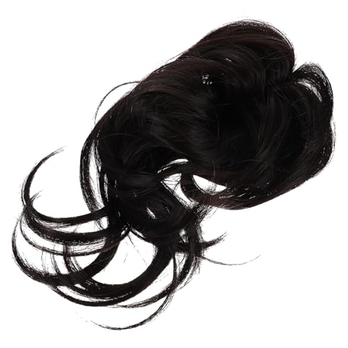 LRXIYODE Bun Haarteil Echthaar Hochtemperaturseide Claw Clip Fester Griff Wiederverwendbar Damen Haarverlängerung für Party Hochzeit Alltag von LRXIYODE