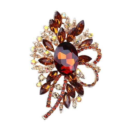 LRXIYODE Bunte Glasbrosche mit Funkelnden Strasssteinen Dekorativer Anstecker für Schal Kleidung und Tasche Langlebiges Legierungsmaterial Leichter Schmuck in Kleidungsstücke vor LRXIYODE Bunte Glasbrosche mit Funkelnden Strasssteinen Dekorativer Anstecker für Schal Kleidung und Tasche Langlebiges Legierungsmaterial Leichter Schmuck in Kleidungsstücke vor von LRXIYODE