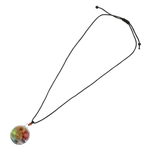 LRXIYODE Bunte Kristallanhänger Halskette Damen Schmuck Chakren Heilstein Perlen Leicht Tragbar Alltag Party von LRXIYODE