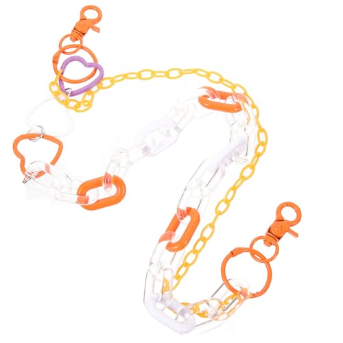 LRXIYODE Bunte Punk Hosenkette aus Acryl mit Herzanhänger Doppellagige Jeans Ketten Deko für Damen und Herren Robuste Leichte Hose Kette für Party Club und Alltag von LRXIYODE