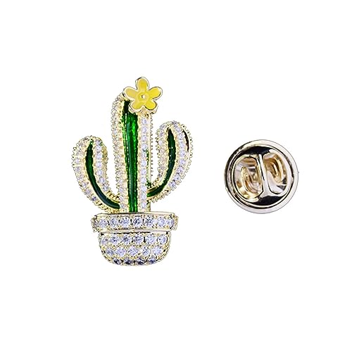 LRXIYODE Cactus Förmige Brosche Lack mit Pflanzenmotiv Dekorative Kleidung Accessoire für Partys und Besondere Anlässe für Mädchen und Erwachsene von LRXIYODE