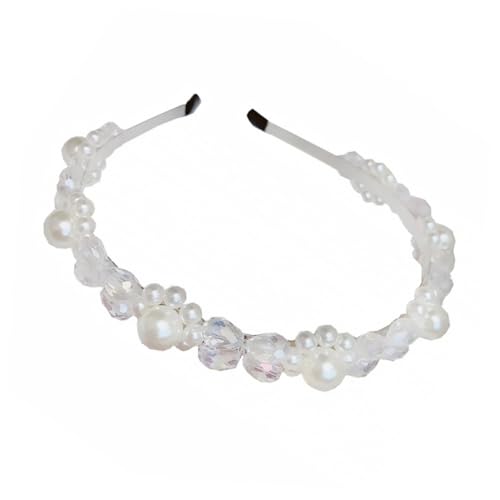 LRXIYODE Chic Haarreif für Damen Stilvolles Haarschmuck accessoire Vielseitig für Hochzeit Party Alltag Modisches Stirnband mit Funkelnden Perlen Elegant und Angenehm zu Tragen von LRXIYODE