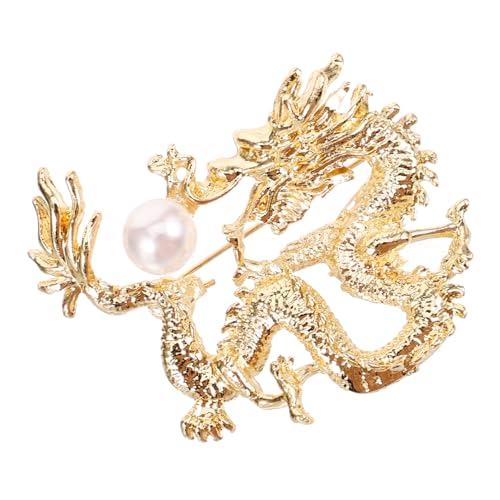 LRXIYODE Chinesische Drachen Brosche aus Dekorative Anstecknadel für Damen und Herren Langlebiges Design Vielseitig für Jacken Pullover Anzug Festliche und Alltagskleidung von LRXIYODE