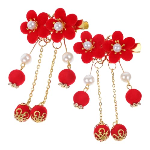 LRXIYODE Chinesische Haarspange für Mädchen Vintage Hanfu Haarschmuck mit Quaste und Synthetischen Perlen Eleganter Traditioneller Stil Langlebig Geeignet für Kostüme und Festliche Anlässe von LRXIYODE