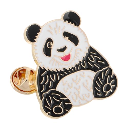 LRXIYODE Chinesischer Panda Brosche Metall Pin Cartoon Design Langlebig Modisch für Hemdkragen und Strickjacke Dekoration Kreatives Accessoire von LRXIYODE