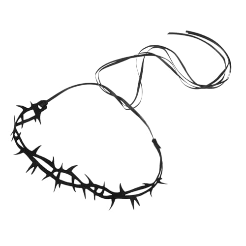 LRXIYODE Choker Halskette Gothic Schmuck für Frauen Gotisches Halloween Cosplay Accessoire Verstellbarer Filz Dornenkragen für Hexen und Vampir Style Mystisch und Vielseitig Tragbar von LRXIYODE