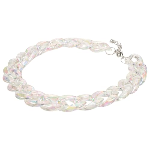 LRXIYODE Chunky Link Chain Halskette Damen Punk Statement Schmuck Verstellbar Geometrische Kette Einzelschichtig Individualität von LRXIYODE