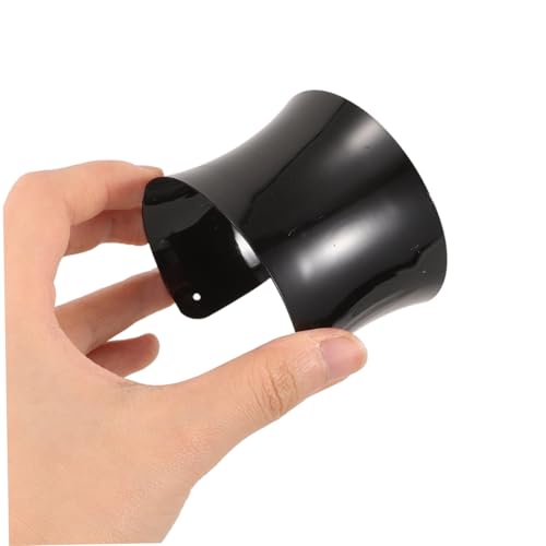 LRXIYODE Chunky Offene Manschette Armbänder Für Damen Geometrische Polierte Metal Armreifen Im Punkstil Mode Schmuck Für Street Snap Schwarz von LRXIYODE