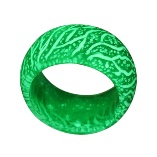 LRXIYODE Leuchtender Crack-ring Für Frauen Kreativer Strapazierfähiger Und Leichter Schmuck Grün Für Partys Reisen Und Alltag von LRXIYODE