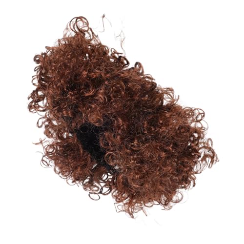 LRXIYODE Cosplay Clown Perücke Braun Afro Style Kostüm Perücke Pflegeleicht Für Halloween Fasching Party von LRXIYODE
