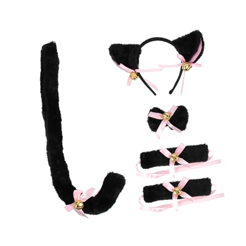 LRXIYODE Cosplay Katzenohren Stirnband mit und Armbändern Teilig Tierkostüm Accessoires für Halloween Party Geburtstagsfeier Zubehör von LRXIYODE