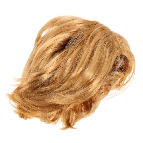 LRXIYODE Cosplay Perücke für Herren Kurze Goldblonde Synthetische Haarpracht Realistische Natürliche Leichte und Bequeme Herrenperücke für Kostüm und Halloween von LRXIYODE
