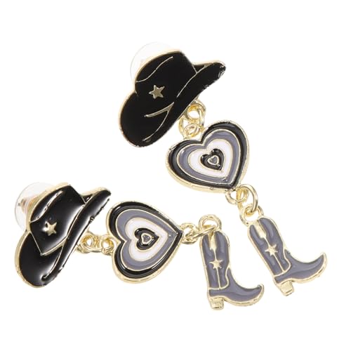 LRXIYODE Cowgirl Ohrringe Westernstil Mehrlagig Statement Ohrhänger Damen Westernstiefel Hut Design Modische Damenohrringe Disco Schmuck Accessoire für Geburtstag Valentinstag von LRXIYODE