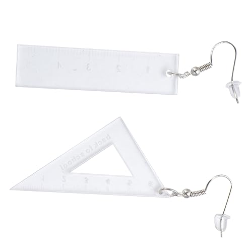 LRXIYODE Creative Dreieck Lineal Ohrringe Transparent Damen Schmuck Modisch Auffällig Leicht Tragbar Für Alltag Party Büro LRXIYODE Creative Dreieck Lineal Ohrringe Transparent Damen Schmuck Modisch Auffällig Leicht Tragbar Für Alltag Party Büro von LRXIYODE