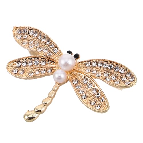 LRXIYODE Damen Brosche mit Libellen Motiv Perlen und Strasssteinen Vielseitiger Schmuck für Kleidung Anzug Hut oder Schal Feine Verarbeitung Modisches Accessoire LRXIYODE Damen Brosche mit Libellen Motiv Perlen und Strasssteinen Vielseitiger Schmuck für Kleidung Anzug Hut oder Schal Feine Verarbeitung Modisches Accessoire von LRXIYODE