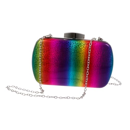 LRXIYODE Damen Clutch Bag mit Farbverlauf PU Abendtasche Sichere Verschlusskappe Vielseitig für Hochzeit Party Tanzveranstaltung Stilvoll und Strapazierfähig von LRXIYODE