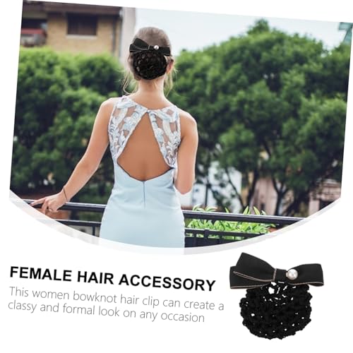 LRXIYODE Damen Haarschleife mit Netz haarnetz Edelstahl Langlebiger Haarschmuck für Beruf und Alltag für Hotelfach Krankenschwestern Servicekräfte und Formelle Anlässe von LRXIYODE