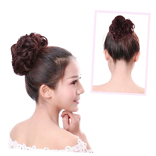 LRXIYODE Damen Haarknoten Scrunchie Mit Elastischen Und Lockigem Synthetischem Haar Für Partys Und Leicht Zu Tragen Reinigen von LRXIYODE