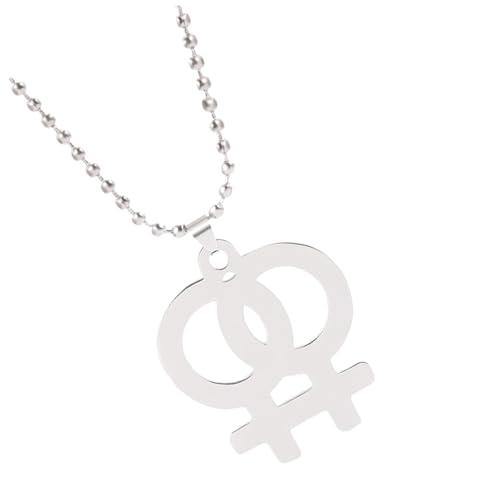 LRXIYODE Edelstahl Halskette Mit Anhänger Weiblichem Symbol Gothic Design Für Damen Passend Zu Outfits Und Besonderen Anlässen von LRXIYODE