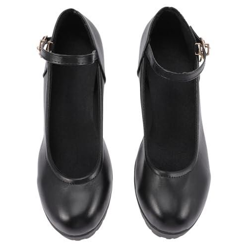 LRXIYODE Damen High Heels Rund Zehenpartie Chunky Heels PU Material rutschfest Strapazierfähig Weiche Innenfütterung Elegant Für Büro Party Alltag von LRXIYODE