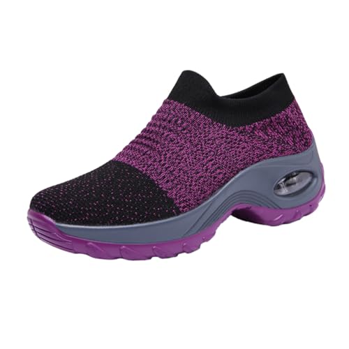 LRXIYODE Damen Luftpolster Schuhe Atmungsaktive Sportschuhe Freizeit Sneaker mit Rutschfester Sohle Komfortabel und Elastisch für Langes Gehen und Reisen Geeignet von LRXIYODE