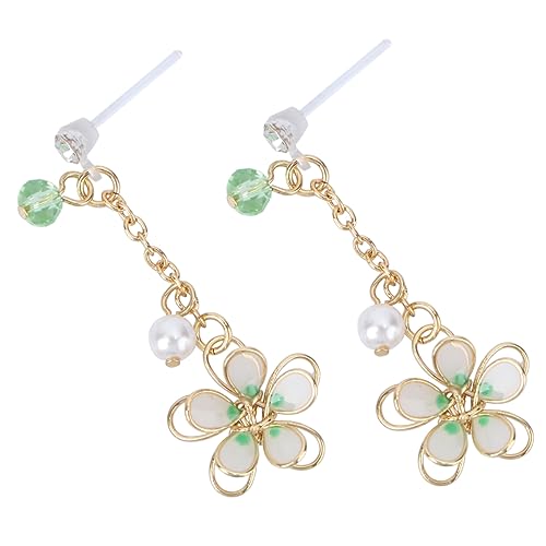 LRXIYODE Dekorativer Ohrring Doppellagige Ohrstecker in Blumenform Elfen-ohranhänger Aus Hochwertigem Material Ohrschmuck Für Alltag Und Festlichkeiten von LRXIYODE