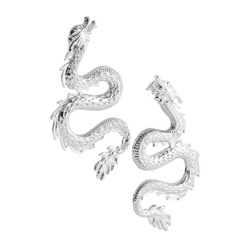 LRXIYODE Damen Ohrringe Drachenmotiv aus Langlebiger Zinklegierung Auffällige Chinesische Stil Ohrhänger für Teenager und Frauen Stilvoller Schmuck mit Einzigartigem Design von LRXIYODE