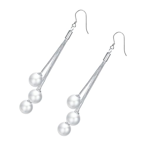 LRXIYODE Damen Ohrringe Perlenohrringe mit Zarten Quasten Leichte Legierung Allergiefreundlich Klassische Farbgestaltung Lange Tropfenform für Frauen und Mädchen von LRXIYODE