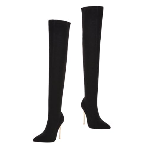 LRXIYODE Damen Overknee Stiefel Schwarze Herbst Winter Verarbeitung Komfortable Atmungsaktive Langschaft Stiefel Hoher Absatz Oberschenkelhohe Schuhe LRXIYODE Damen Overknee Stiefel Schwarze Herbst Winter Verarbeitung Komfortable Atmungsaktive Langschaft Stiefel Hoher Absatz Oberschenkelhohe Schuhe von LRXIYODE