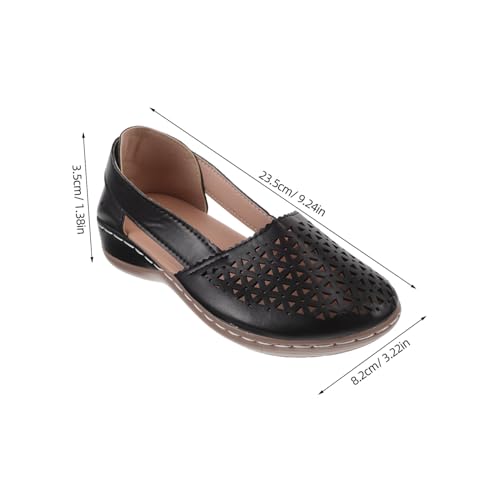 LRXIYODE Damen Sandalen Sommer Wedges Closed Toe Sandaletten mit Niedrigem Absatz und Atmungsaktivem Hohlraum-design Bequeme Modische Keilschuhe in Schwarz für Alltag und Freizeit LRXIYODE Damen Sandalen Sommer Wedges Closed Toe Sandaletten mit Niedrigem Absatz und Atmungsaktivem Hohlraum-design Bequeme Modische Keilschuhe in Schwarz für Alltag und Freizeit von LRXIYODE