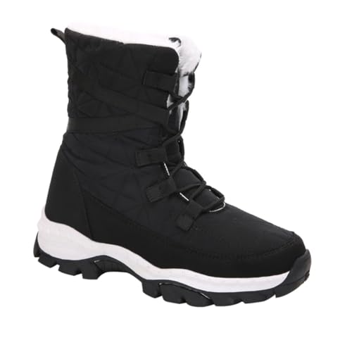 LRXIYODE Mid-tube-stiefel Für Damen Warme Winterschuhe Mit Rutschfester Sohle Outdoor-schneestiefel Für Frauen Bequeme Damen-schneestiefel Mit Wärmefunktion Schlichtes Design Für Winter von LRXIYODE