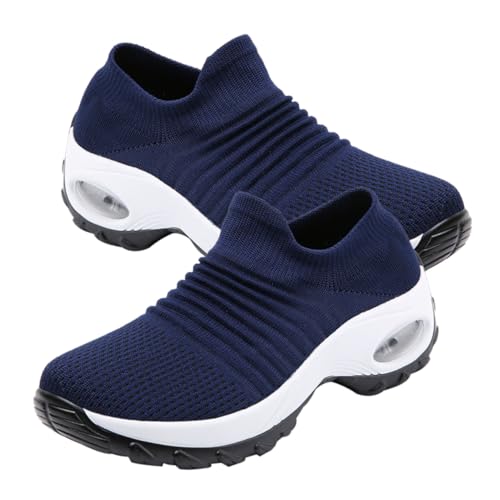 LRXIYODE Damen Sportschuhe mit Luftpolster Atmungsaktive Sneakers Modische Freizeitschuhe mit Schnellem Rückprall Komfortable Turnschuhe für Alltag und Fitness Weiches Hautfreundliches von LRXIYODE