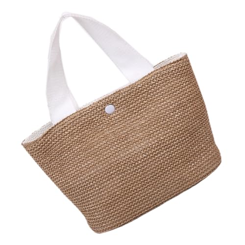 LRXIYODE Damen Strandtasche Geflochtenem Stroh Tote Bag für Reisen Freizeit Vielseitig Einsetzbar Robustes Material für Strand Einkaufen von LRXIYODE