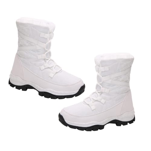 LRXIYODE Mittelhohe Schneestiefel Für Damen Winterstiefel Mit Plüschfutter Warme Outdoor-schuhe Für Winter Angenehm Und Strapazierfähig von LRXIYODE