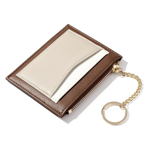 LRXIYODE Damen Zipper Wallet PU Kleines Leichtes Portemonnaie mit Mehreren Kartenfächern und Reißverschluss Münzfach Robustes Spliced Design für Alltag und Reisen Braun LRXIYODE Damen Zipper Wallet PU Kleines Leichtes Portemonnaie mit Mehreren Kartenfächern und Reißverschluss Münzfach Robustes Spliced Design für Alltag und Reisen Braun von LRXIYODE