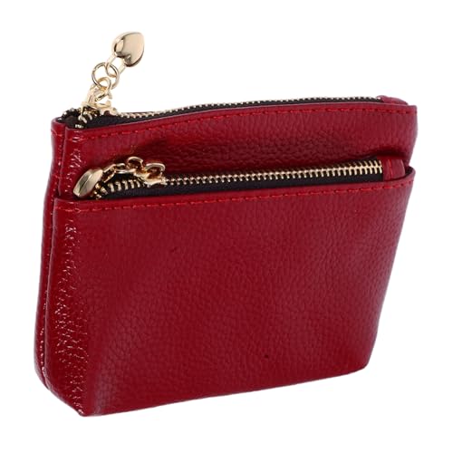 LRXIYODE Kleiner Geldbeutel Damen Aus Robustem Kunstleder Mit Reißverschluss Kompakte Wechselgeldbörse Zum Organisieren Von Karten Und Münzen Tragbare Minimalistische Geldbörse Für von LRXIYODE