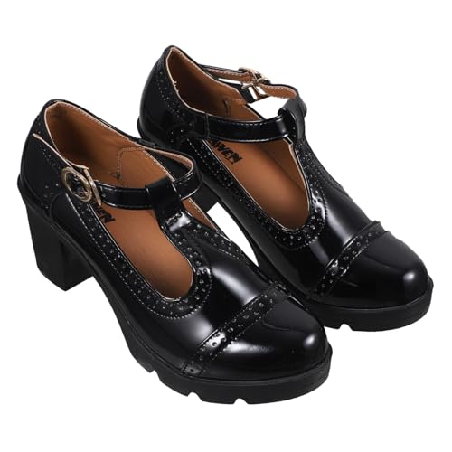 LRXIYODE Damenschuhe High Heels Rundkopf Blockabsatz Wasserfest Komfortable Damen Sommer Schuhe Elegant Arbeit Party Bankett Schuhe Schwarz LRXIYODE Damenschuhe High Heels Rundkopf Blockabsatz Wasserfest Komfortable Damen Sommer Schuhe Elegant Arbeit Party Bankett Schuhe Schwarz von LRXIYODE