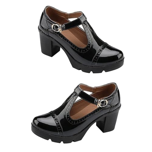 LRXIYODE Damenschuhe mit Klassischem Absatz Bequeme Langlebige High Heels mit Rundem Zehenbereich Stilvolle Mikrofasermaterialien Atmungsaktiv und Leicht für Arbeit und Alltag Schwarz LRXIYODE Damenschuhe mit Klassischem Absatz Bequeme Langlebige High Heels mit Rundem Zehenbereich Stilvolle Mikrofasermaterialien Atmungsaktiv und Leicht für Arbeit und Alltag Schwarz von LRXIYODE