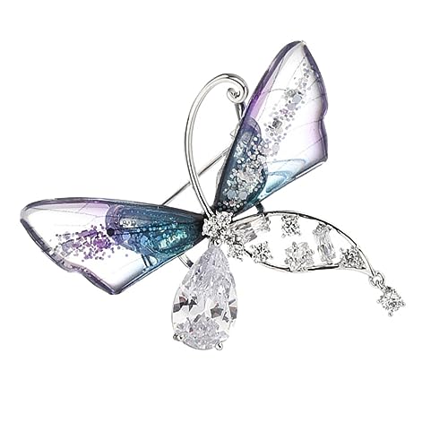 LRXIYODE Dekorative Brosche Zirkonia für Damen Silberne Anstecknadel für Kleidung Schals und Taschen Stilvolles Accessoire für Partys und Alltag von LRXIYODE