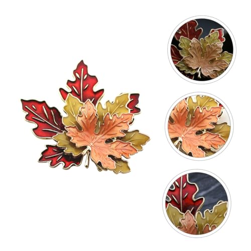 LRXIYODE Delicate Maple Leaf Brooch Pin aus Langlebiger Vielseitiger Schmuck für Hochzeit Party Alltag Kreative Tropfen Emaille Vintage Stil Frauen Zubehör von LRXIYODE