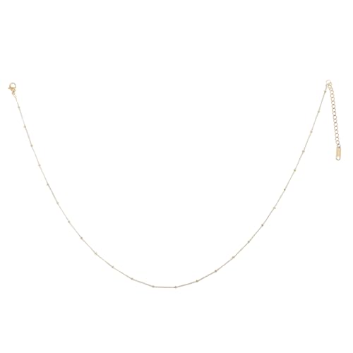 LRXIYODE Dünne Kugelkette für Damen Satellitenkette mit Perlen Choker Halskette für Geschenkidee für Frauen Stilvolles Accessoire für Valentinstag Geburtstag und Feiertage von LRXIYODE