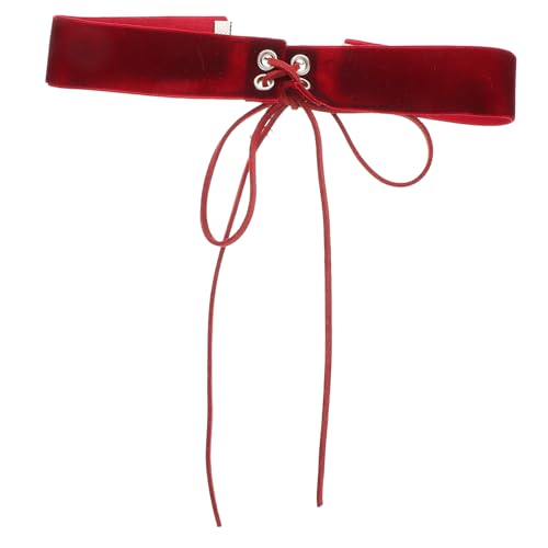 LRXIYODE Dunkle Choker Halskette mit Schleife Verstellbare Gothic Halskette für Frauen für Partys Verabredungen Hochzeiten Modisches Vintage Design Weinrot LRXIYODE Dunkle Choker Halskette mit Schleife Verstellbare Gothic Halskette für Frauen für Partys Verabredungen Hochzeiten Modisches Vintage Design Weinrot von LRXIYODE