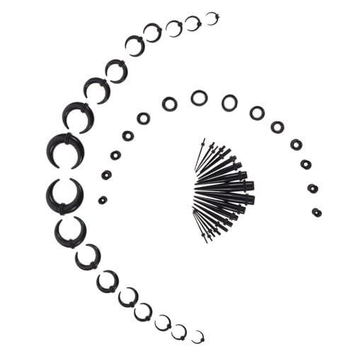 LRXIYODE Ear Gauges aus Ox Horn Hautfreundliche Punk Leicht und Komfortabel Ohrloch Dehnen Expander für Damen und Herren Robustes Material Einfaches Stretching Zubehör von LRXIYODE