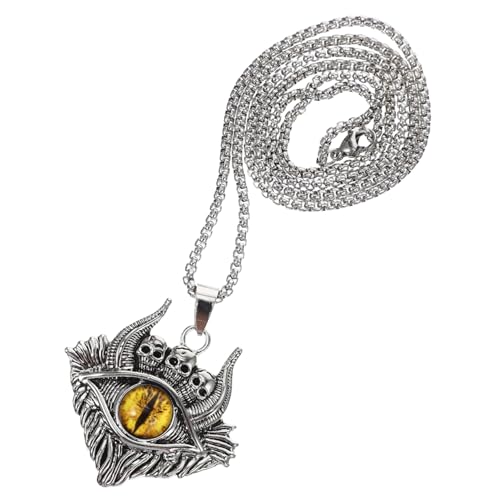 LRXIYODE Edelstahl Evil Eye Halskette Damen Unisex Schutzamulett Anhänger Modisch Langlebig Gelb Türkischer Stil LRXIYODE Edelstahl Evil Eye Halskette Damen Unisex Schutzamulett Anhänger Modisch Langlebig Gelb Türkischer Stil von LRXIYODE