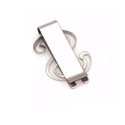 LRXIYODE Edelstahl Geldklammer Geldscheinklammer mit Chromfinish Doppelseitig Schlankes Design Langlebiger Geldclip für Karten und Bargeld Kompakt für Herren und Damen Silberfarben von LRXIYODE